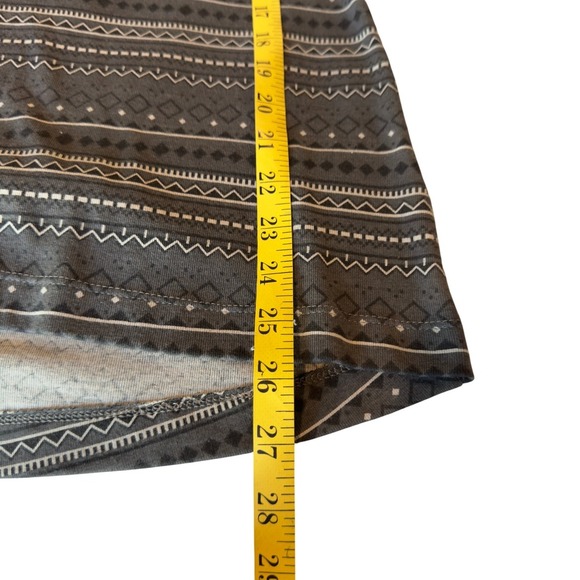 Columbia Turtleneck Top Womens M Fair Isle Gray Black White Cotton Blend Outdoor - Picture 6 of 6